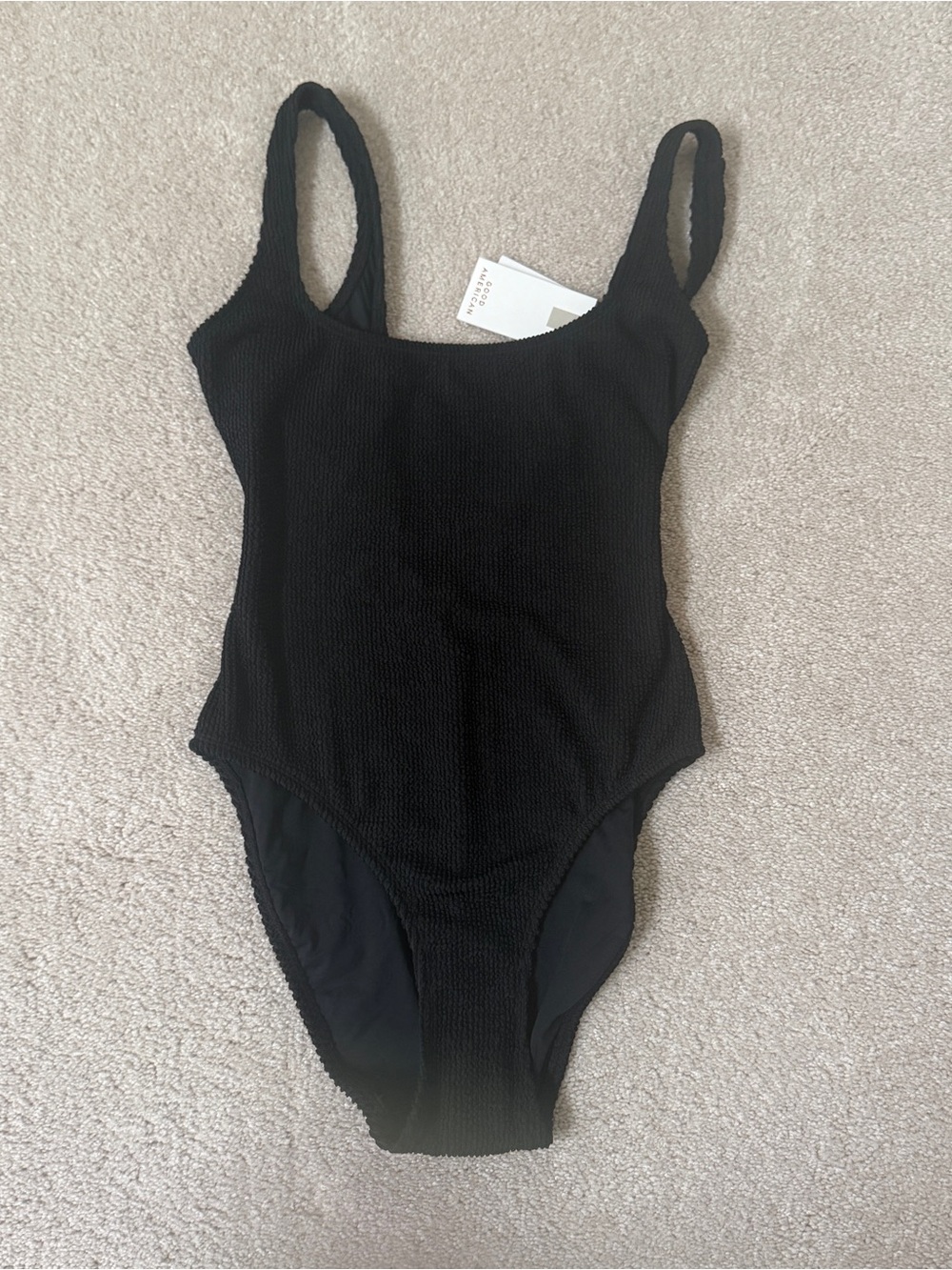 Good American Black One-Piece Swimsuit